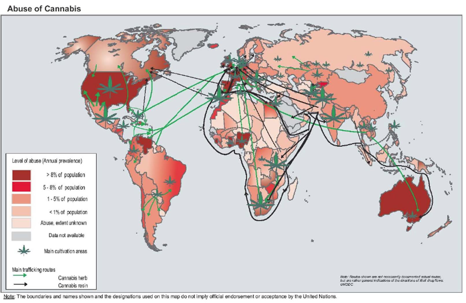 Mapa De Consumo De Marihuana O Cannabis En El Mundo Mapa Owje