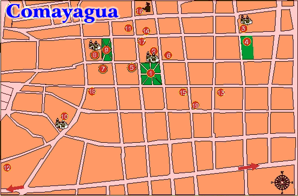 Political Map Of Honduras. Map of Comayagua City Map,