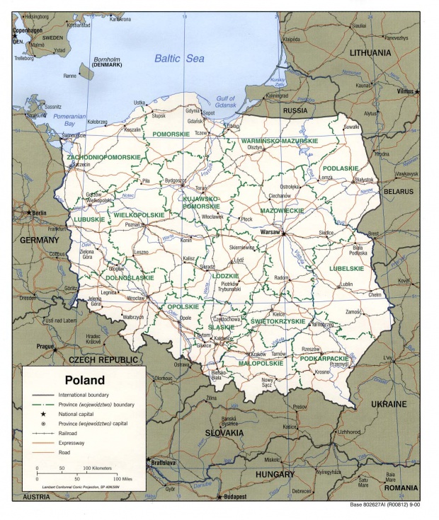 Political Map of Polonia