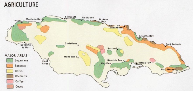 Thematic Map Of Jamaica Thematic Map Of Jamaica