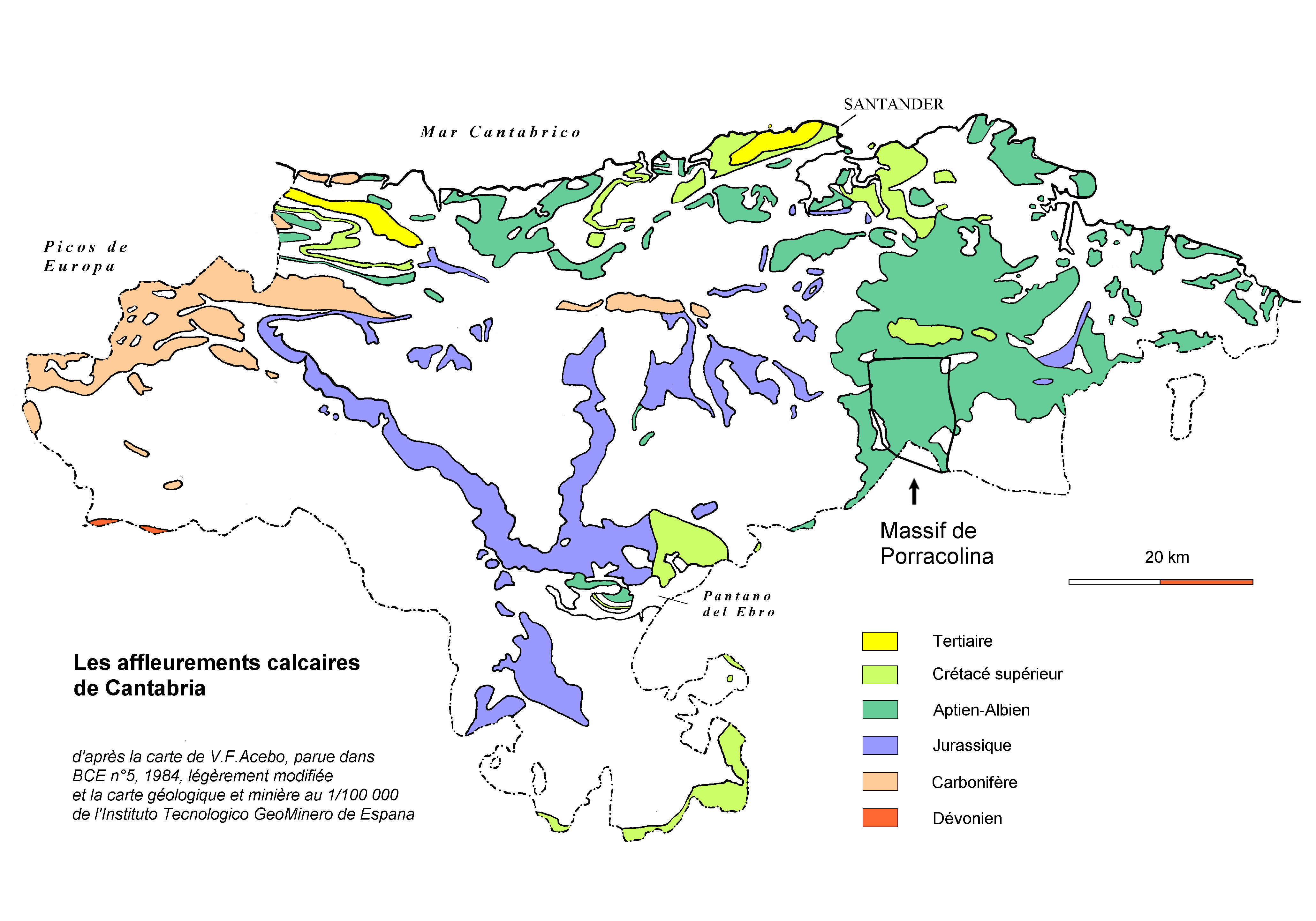 Los afloramientos de piedra caliza de Cantabria