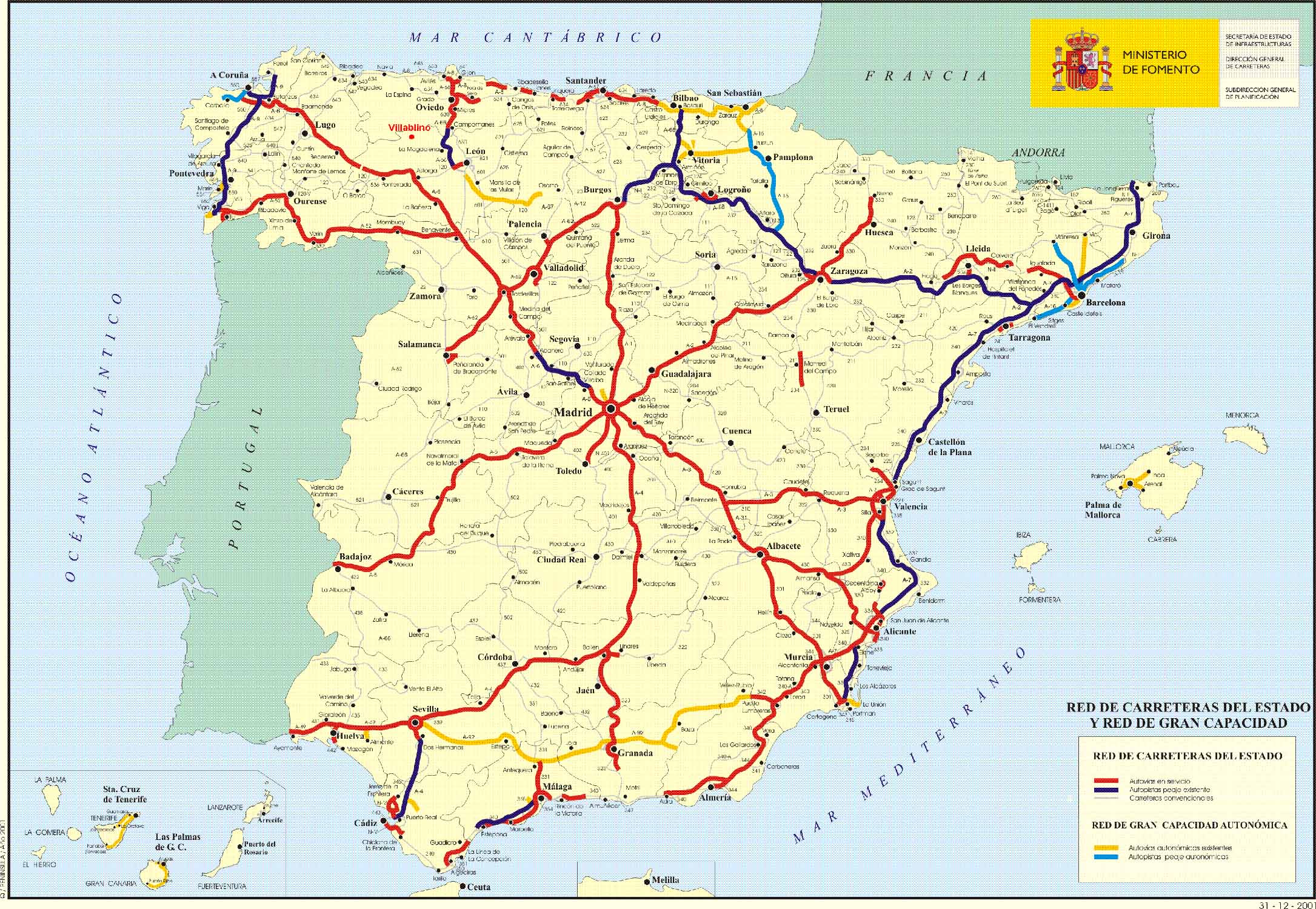 Mapa De Carreteras De España