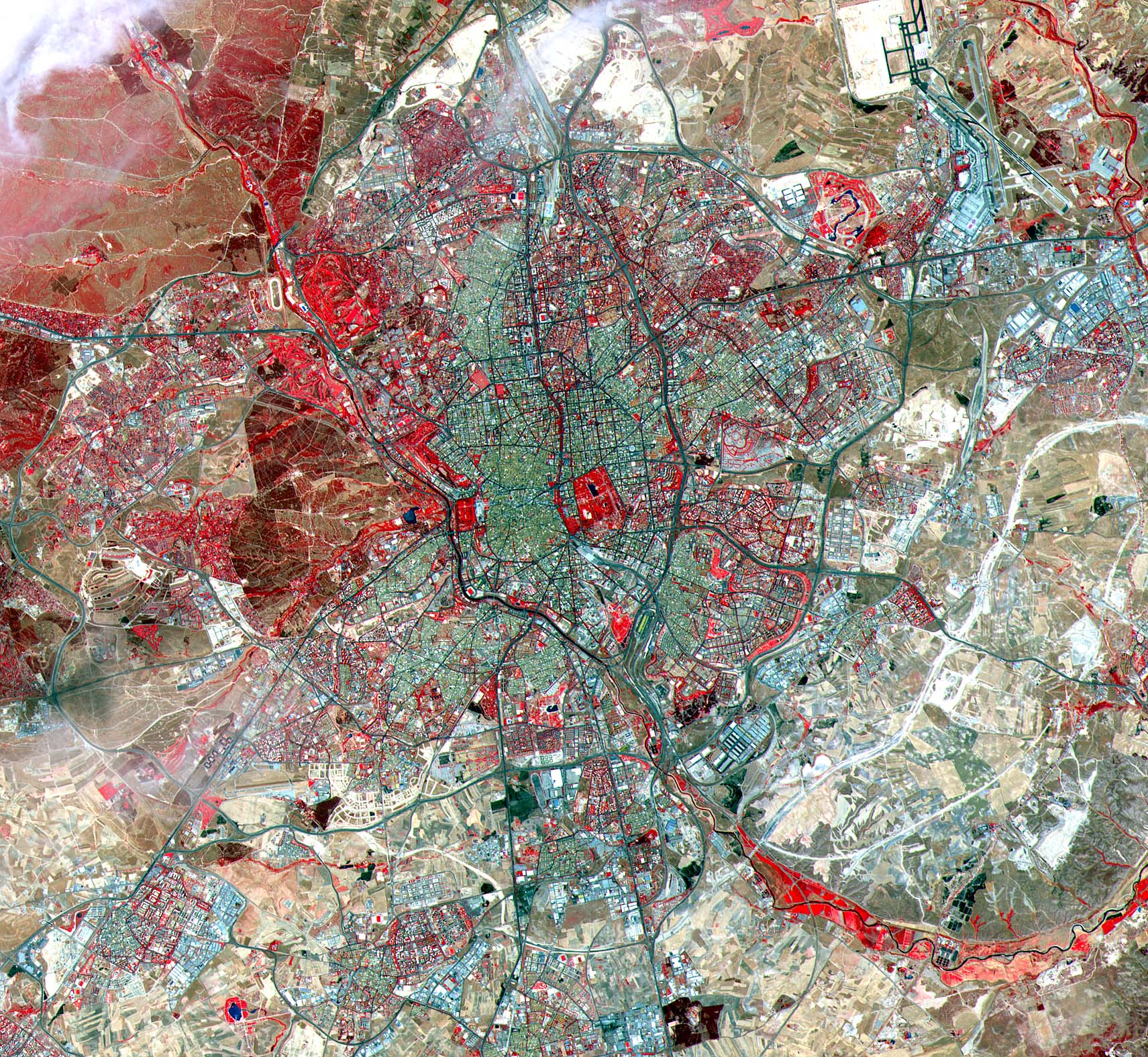 Mapa satelital de Madrid 2000