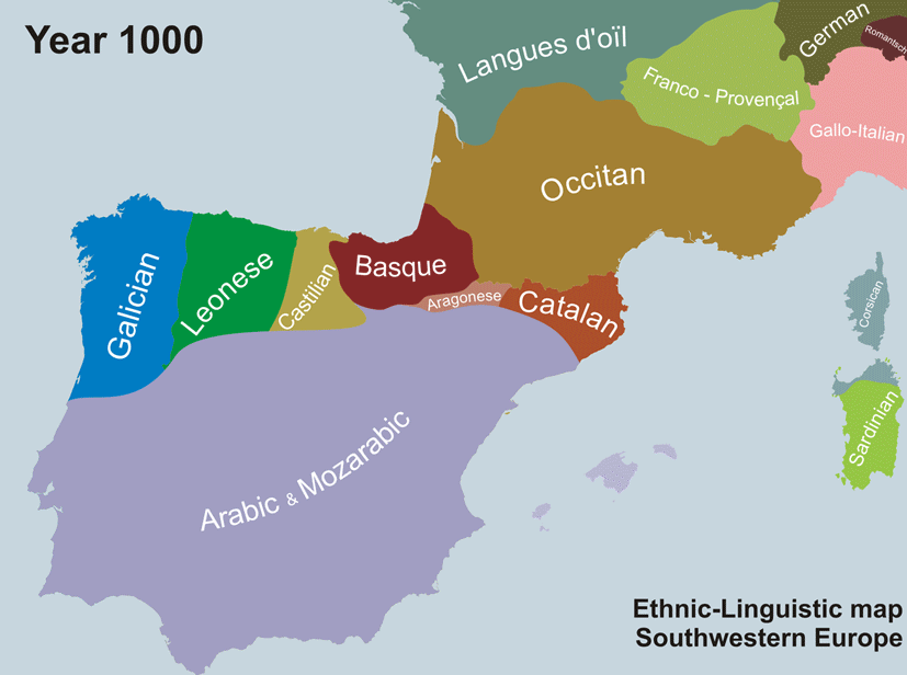 Evolución de las lenguas en España y Portugal