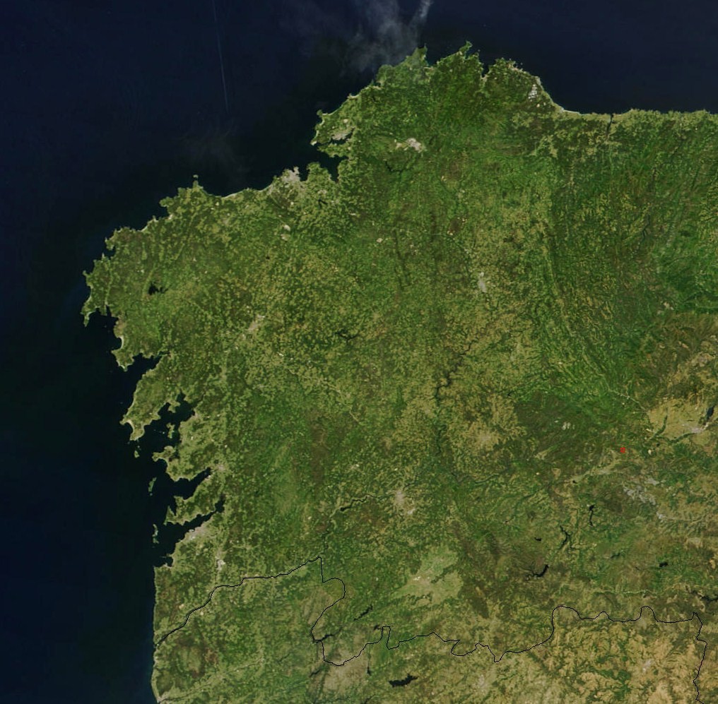 Mapa de Galicia (satelital)