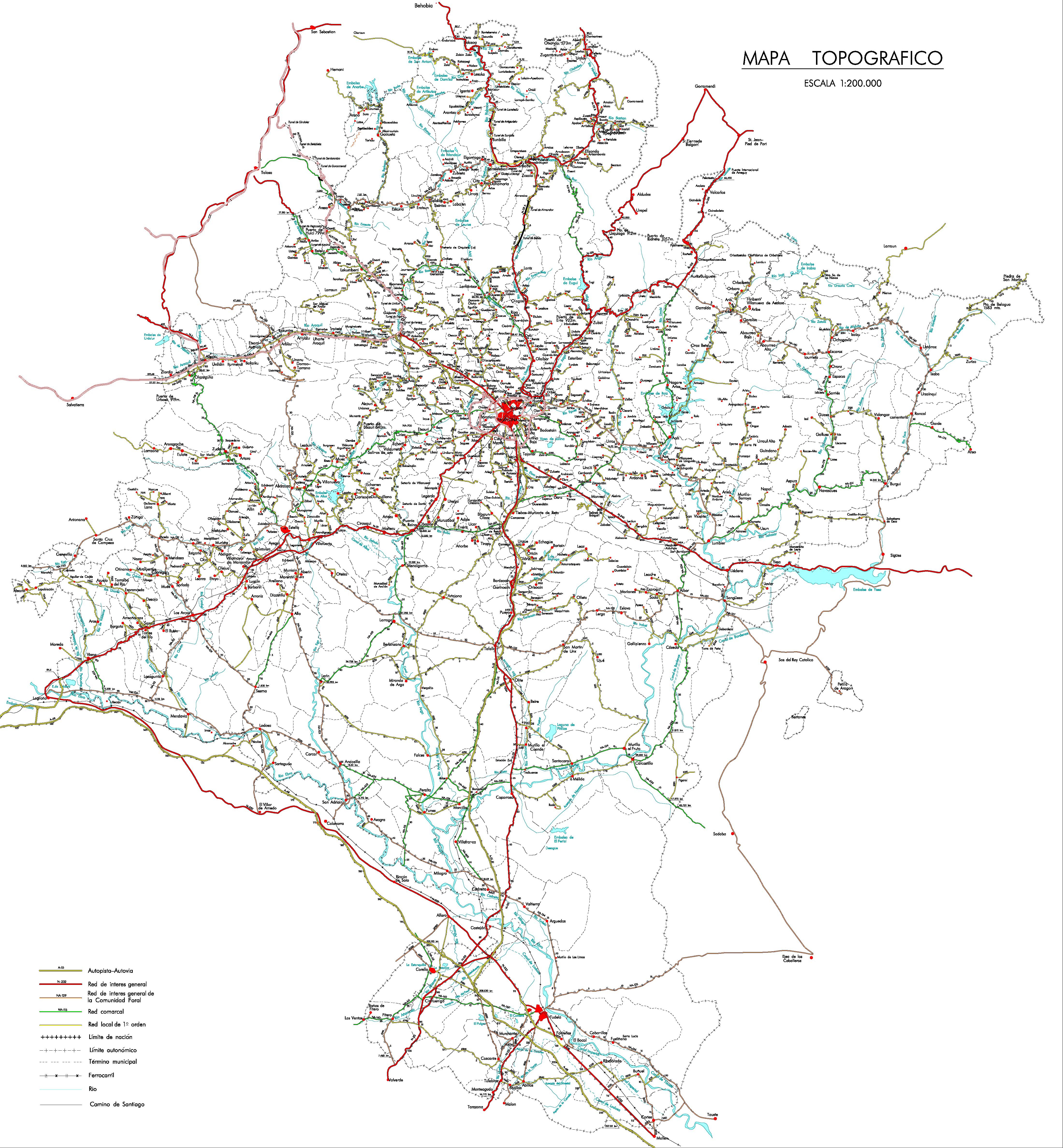 mapa de carreteras de navarra pdf Mapa de carreteras de Navarra   mapa.owje.com