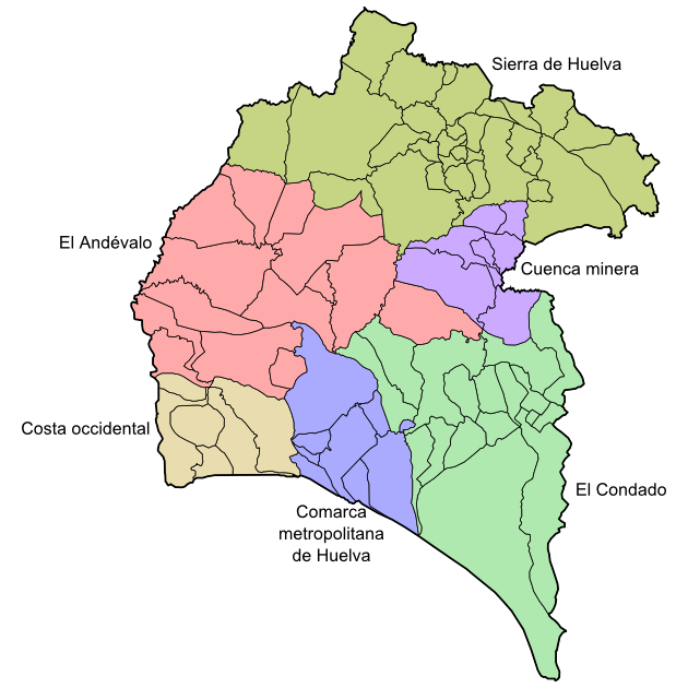 Comarcas de la provincia de Huelva 2007