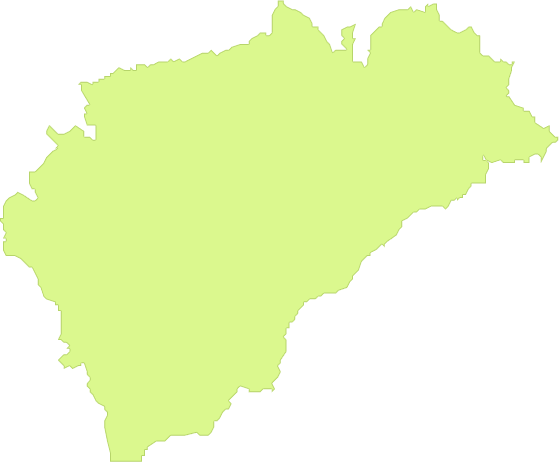 Mapa mudo de la Provincia de Segovia