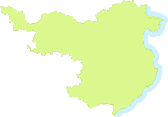 Mapa mudo de la Provincia de Gerona