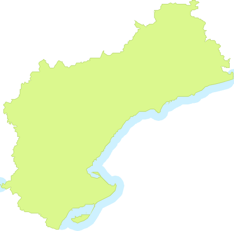 Mapa mudo de la Provincia de Tarragona
