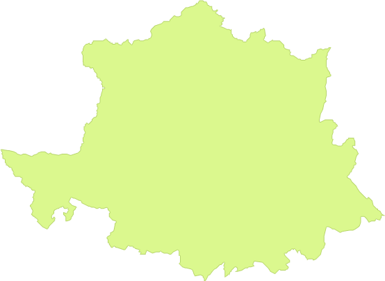 Mapa mudo de la Provincia de Cáceres