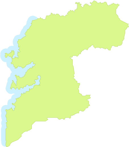 Mapa mudo de la Provincia de Pontevedra