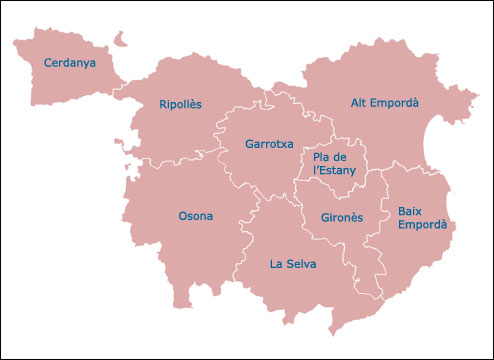 Comarcas de la Provincia de Gerona