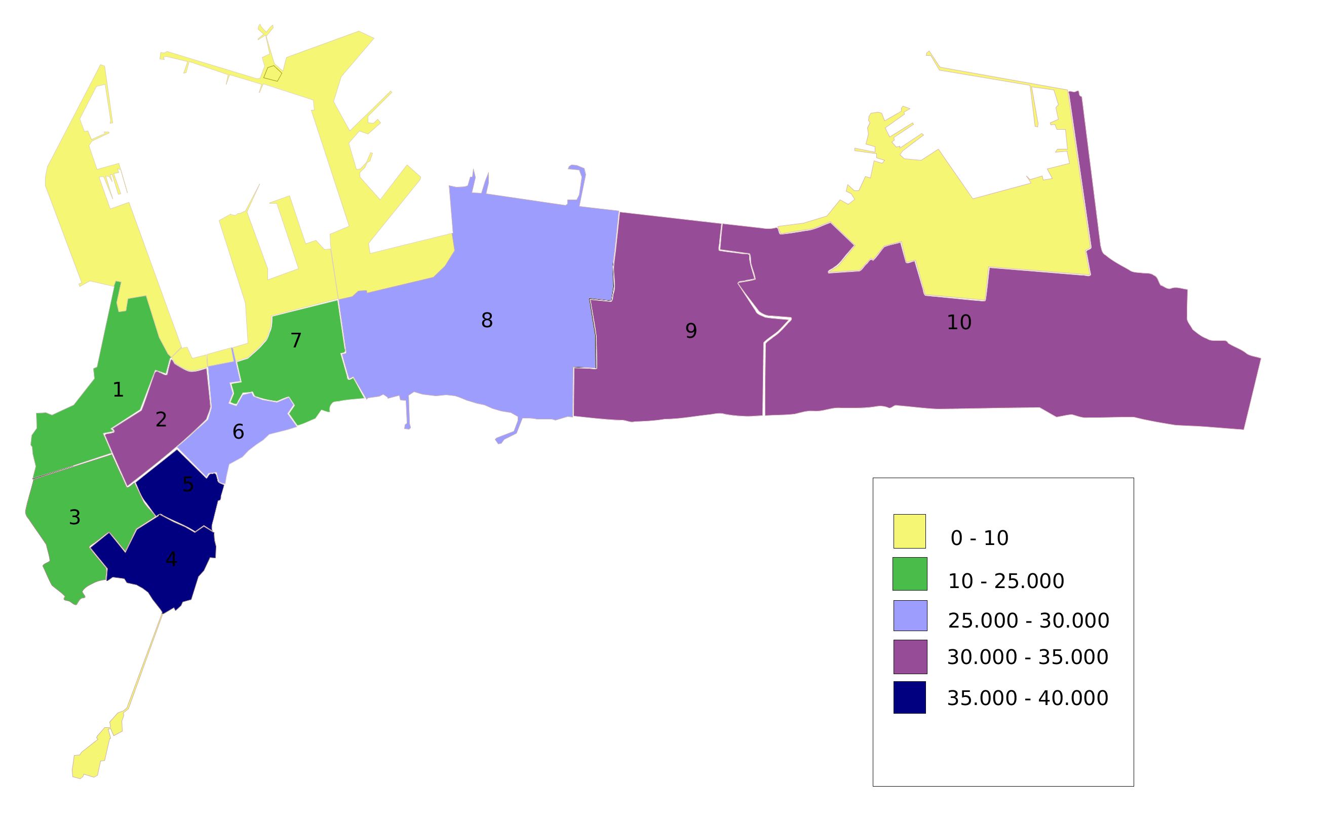 Divisiones de la ciudad de Cádiz 2007