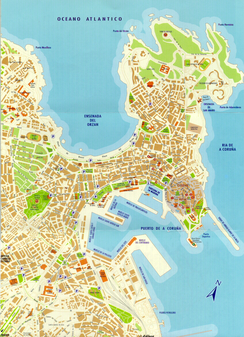 Mapa de La Coruña