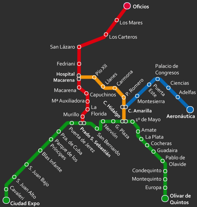 Metro de Sevilla proyectado para 2017