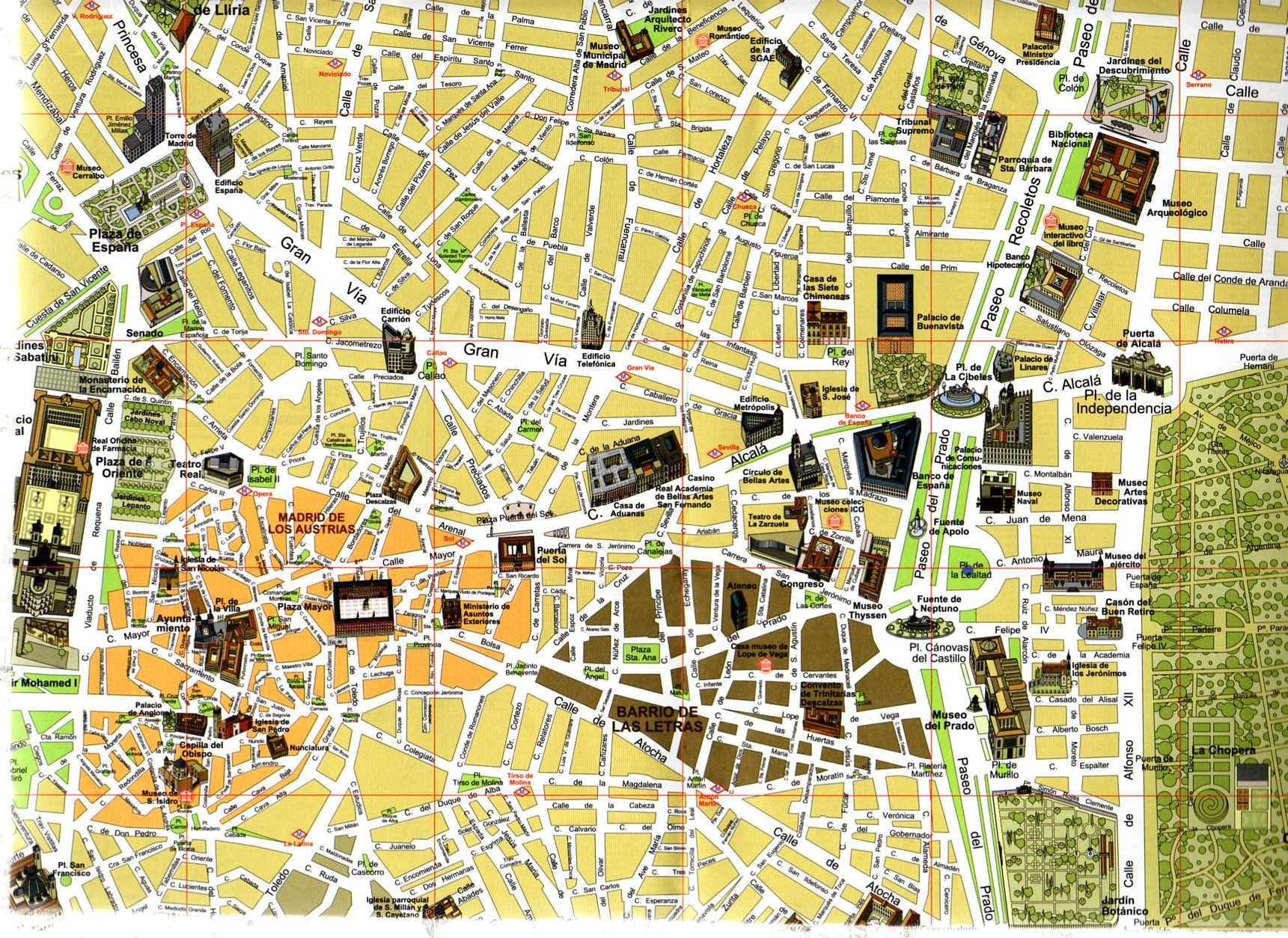 Mapa Turístico De Madrid 3183