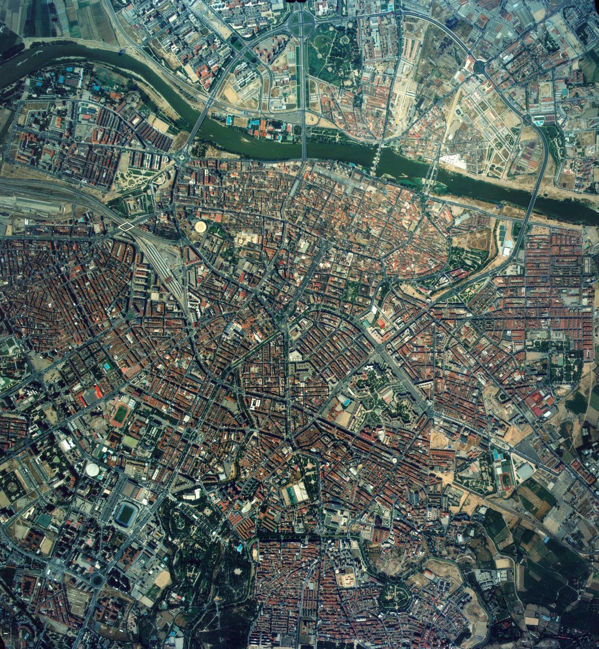 Vista aérea de Zaragoza