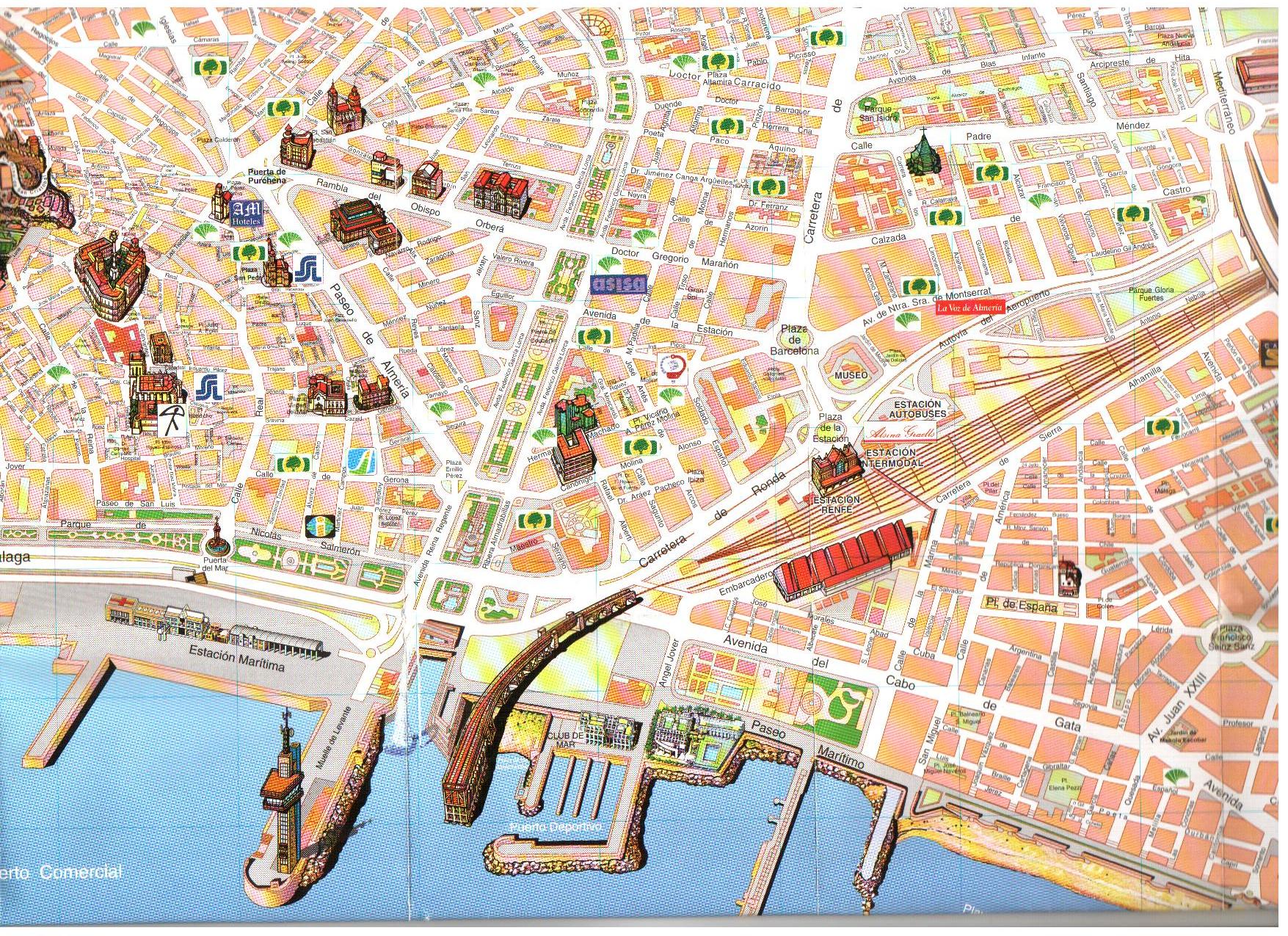 mapa almeria capital Mapa de de Almería   mapa.owje.com