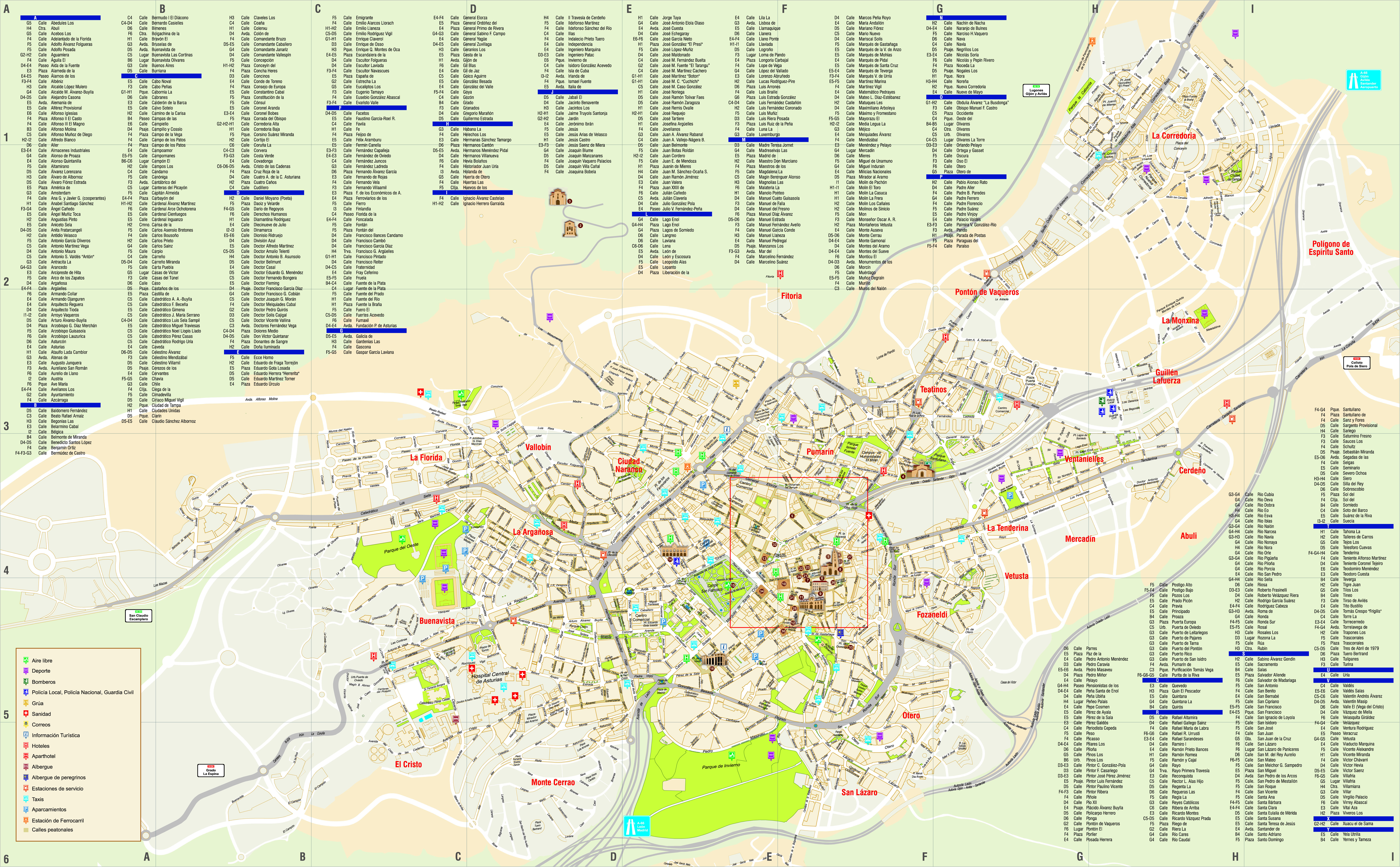 Mapa de Oviedo