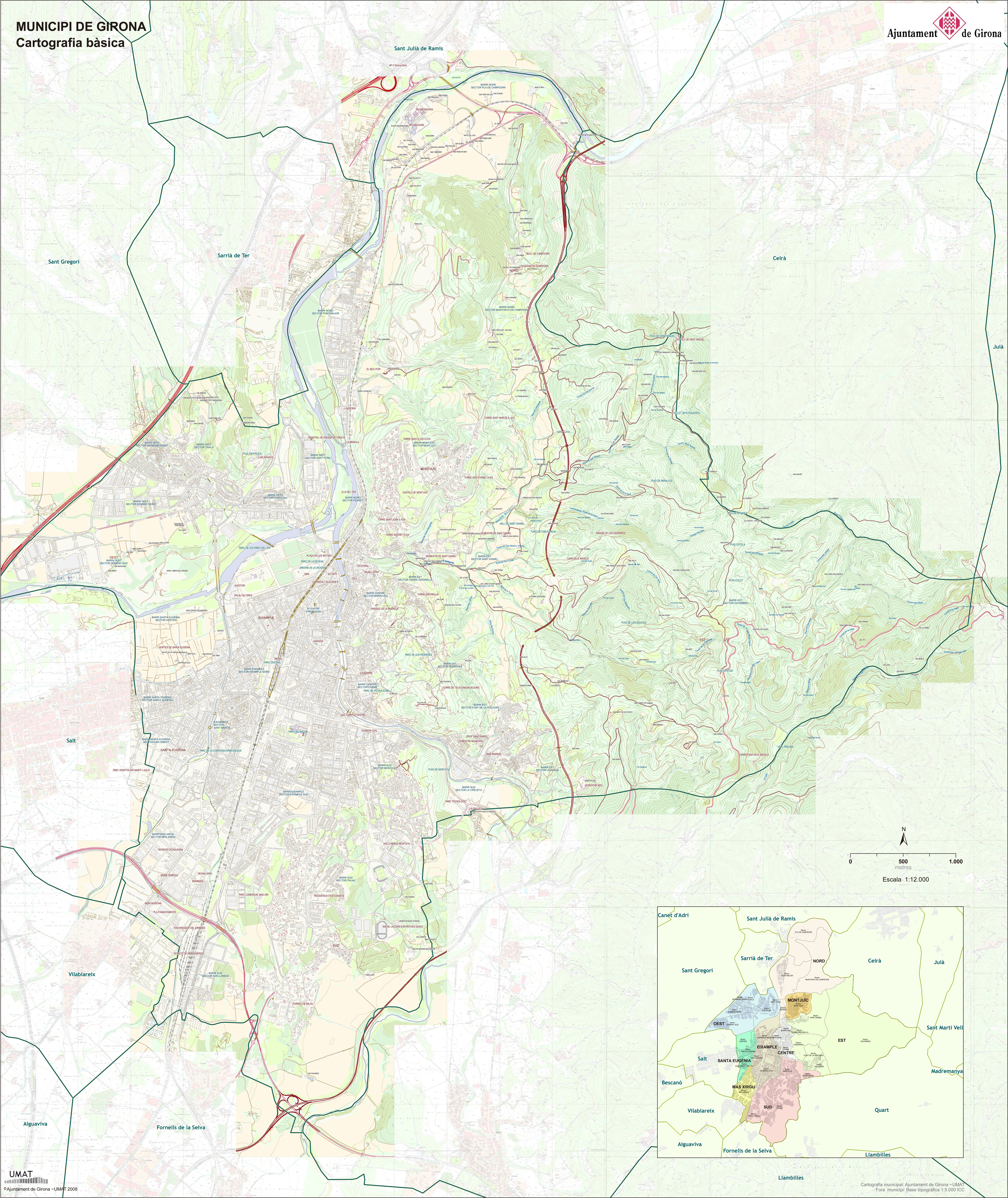 Mapa de Gerona