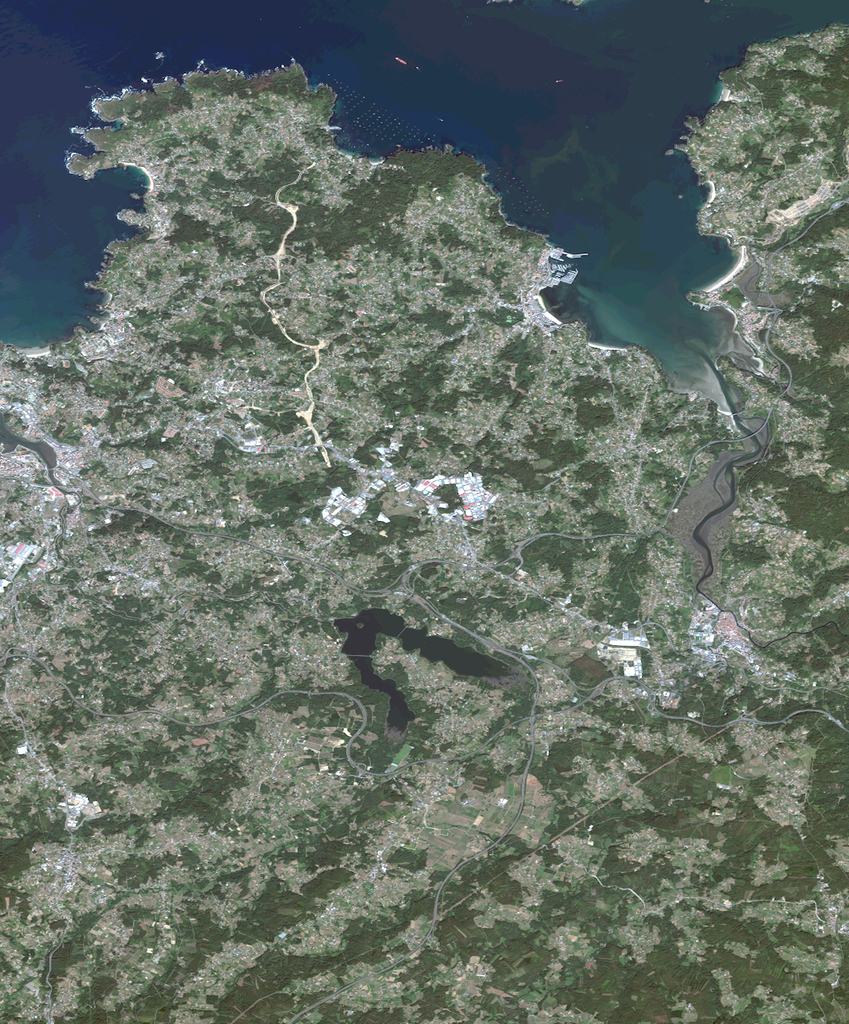 Mapa satelital de Oleiros