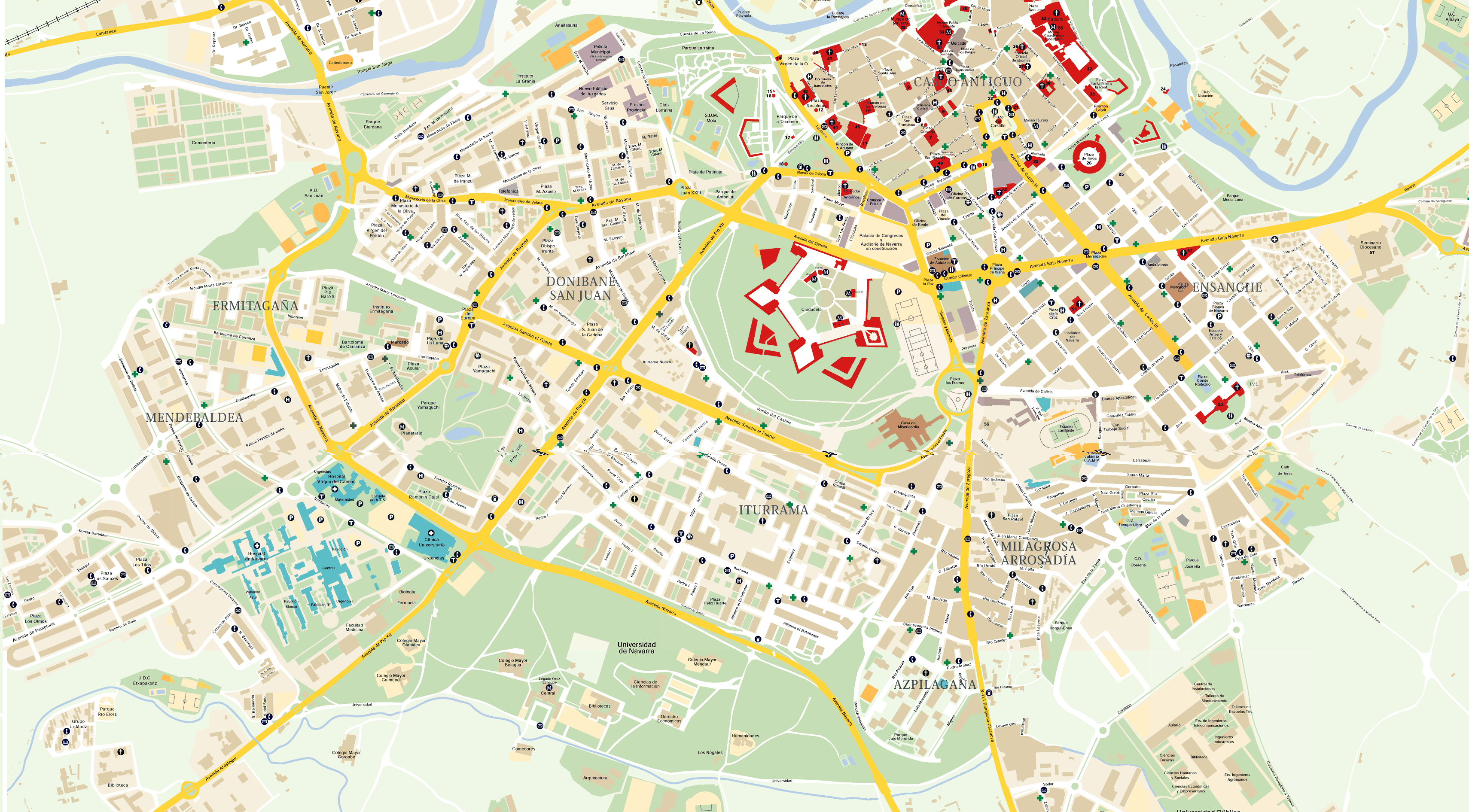 Mapa de Pamplona