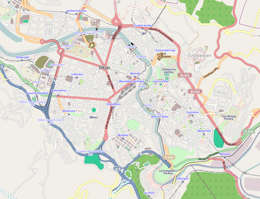 Mapa de Bilbao