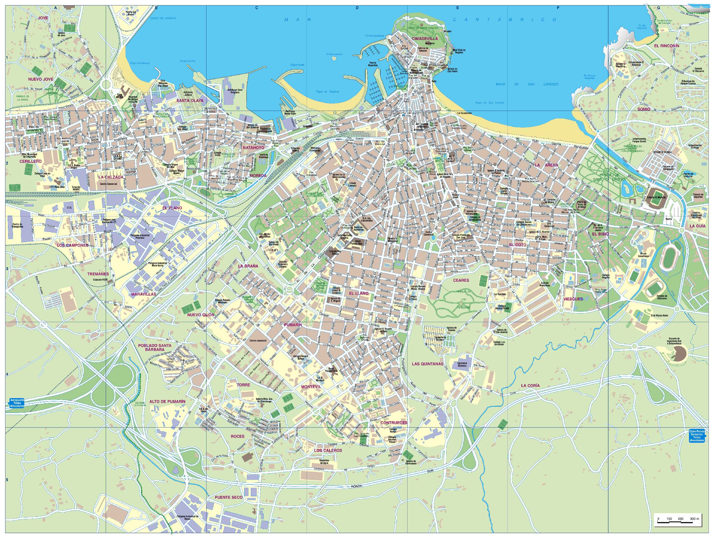 Mapa de Gijón