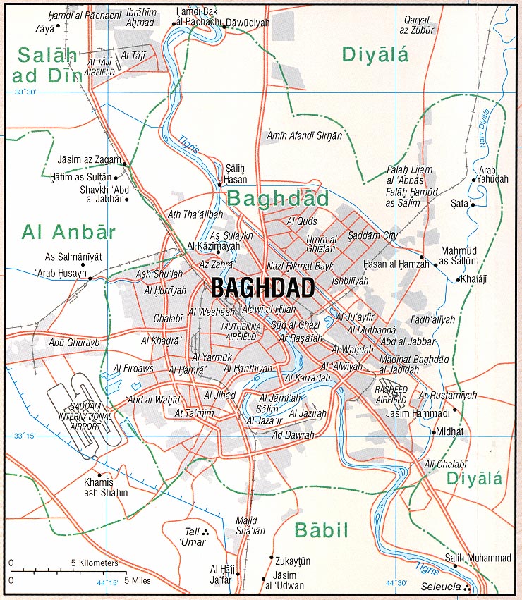 Mapa de Bagdad 2003