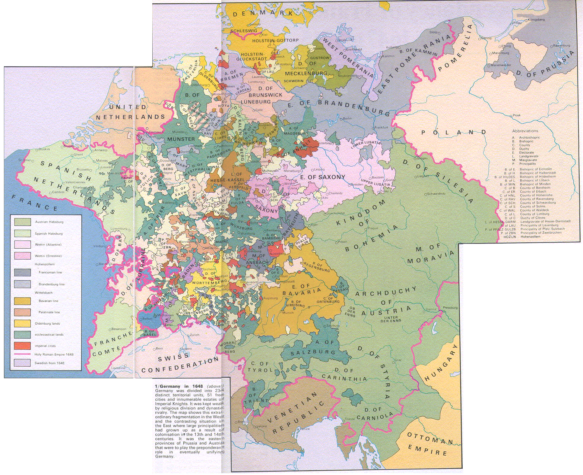 Карта германии 1850