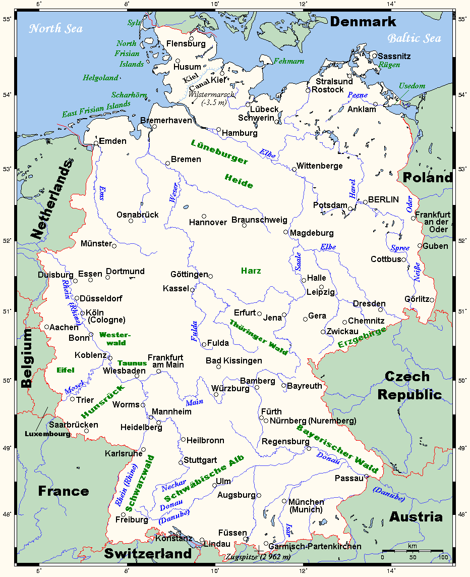 Mapa de Alemania