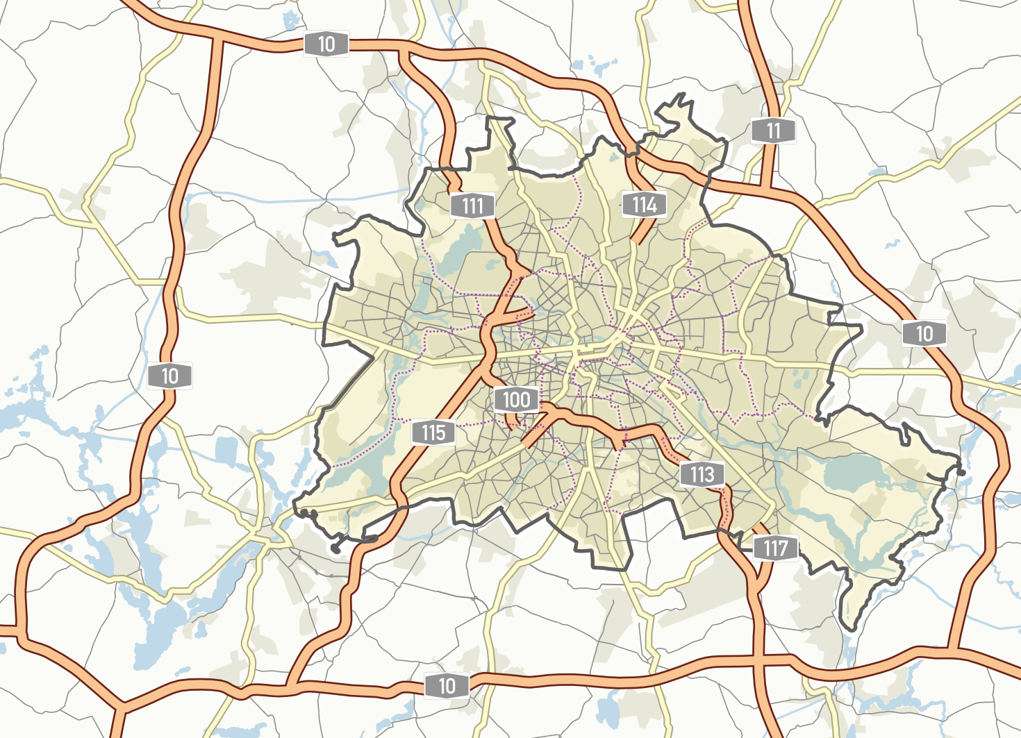 Mapa de carreteras Berlín 2010