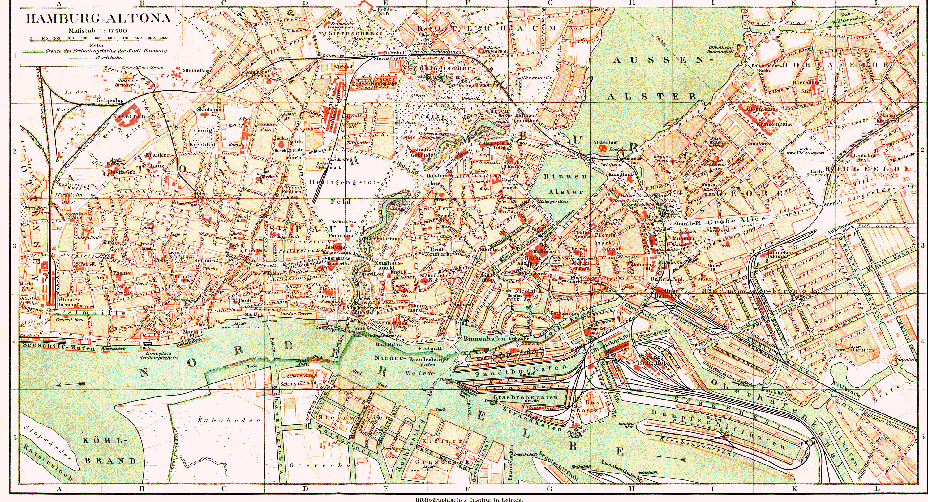 Hamburgo y Altona alrededor de 1890