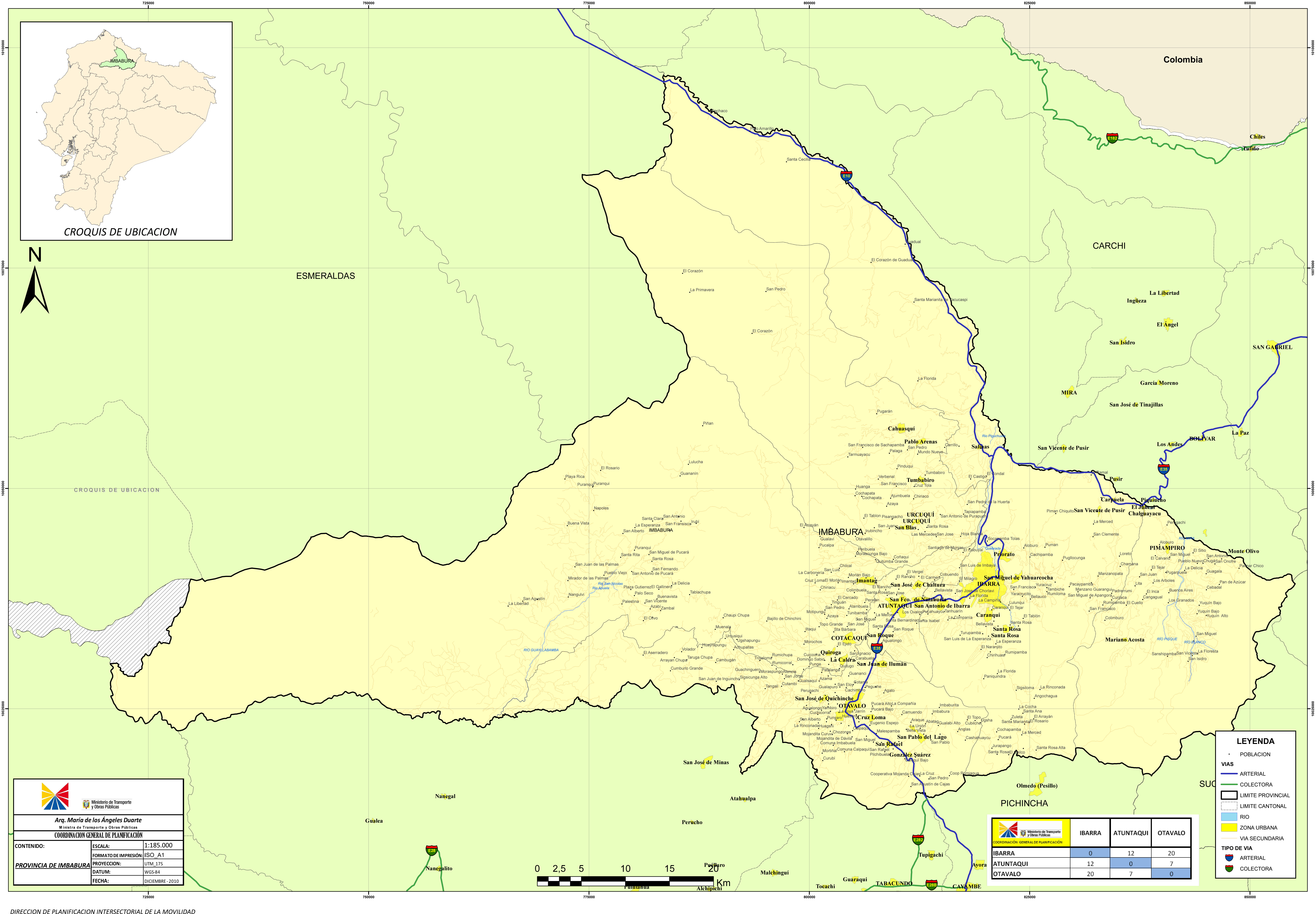 Mapa de Imbabura 2010