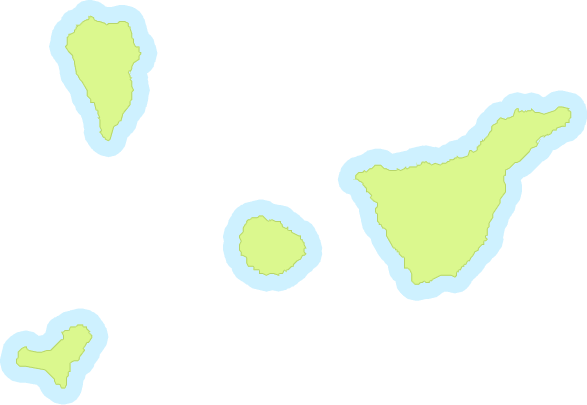 Mapa Mudo de la Provincia de Santa Cruz de Tenerife