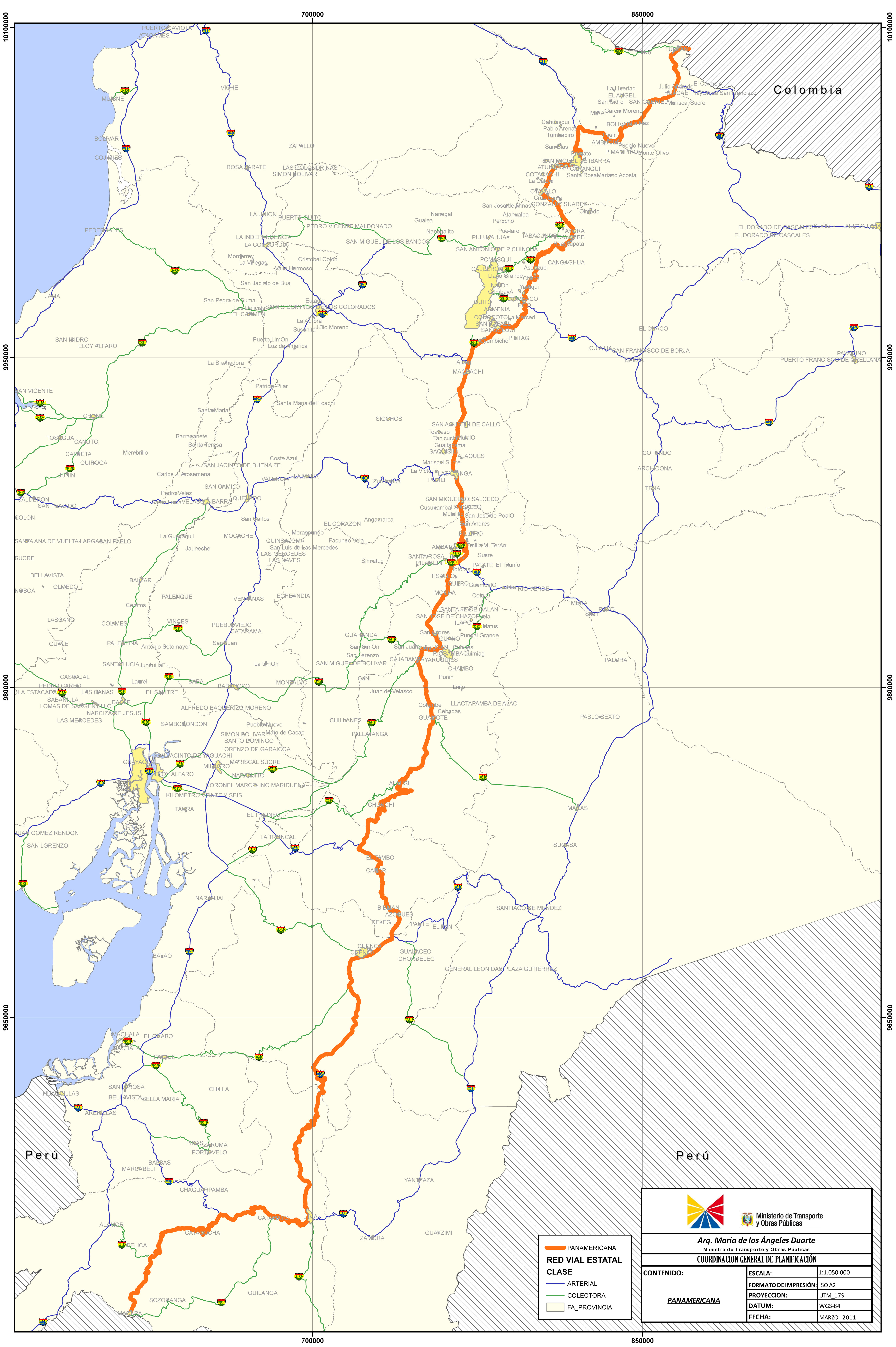 La Carretera Panamericana en el Ecuador 2011