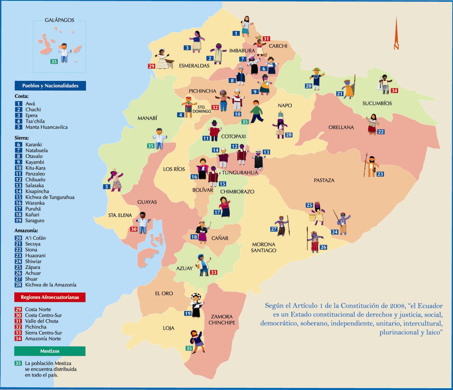 Mapa etnográfico del Ecuador