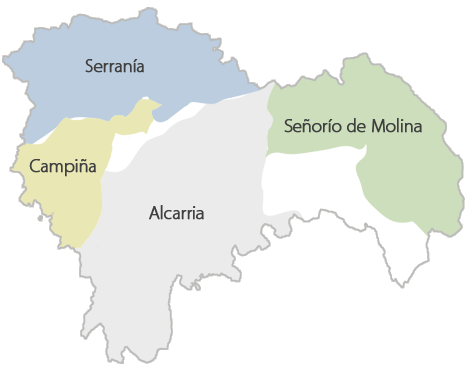 Comarcas de la Provincia de Guadalajara