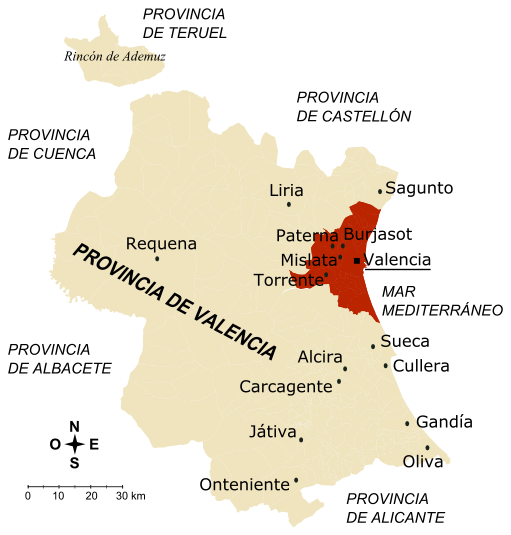 Ciudades de la provincia de Valencia 2005