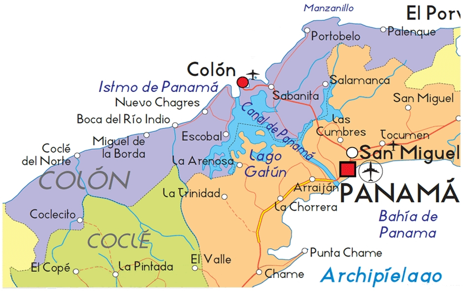 Mapa de Colón
