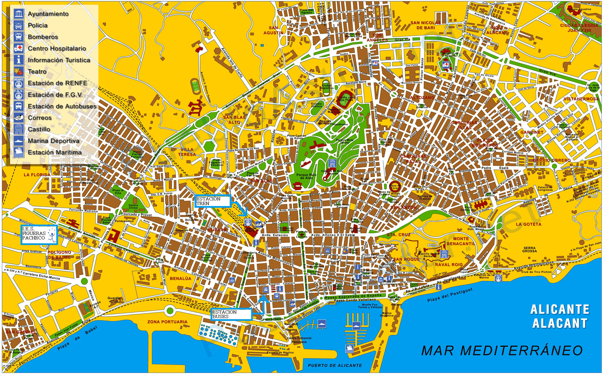 Mapa de Alicante