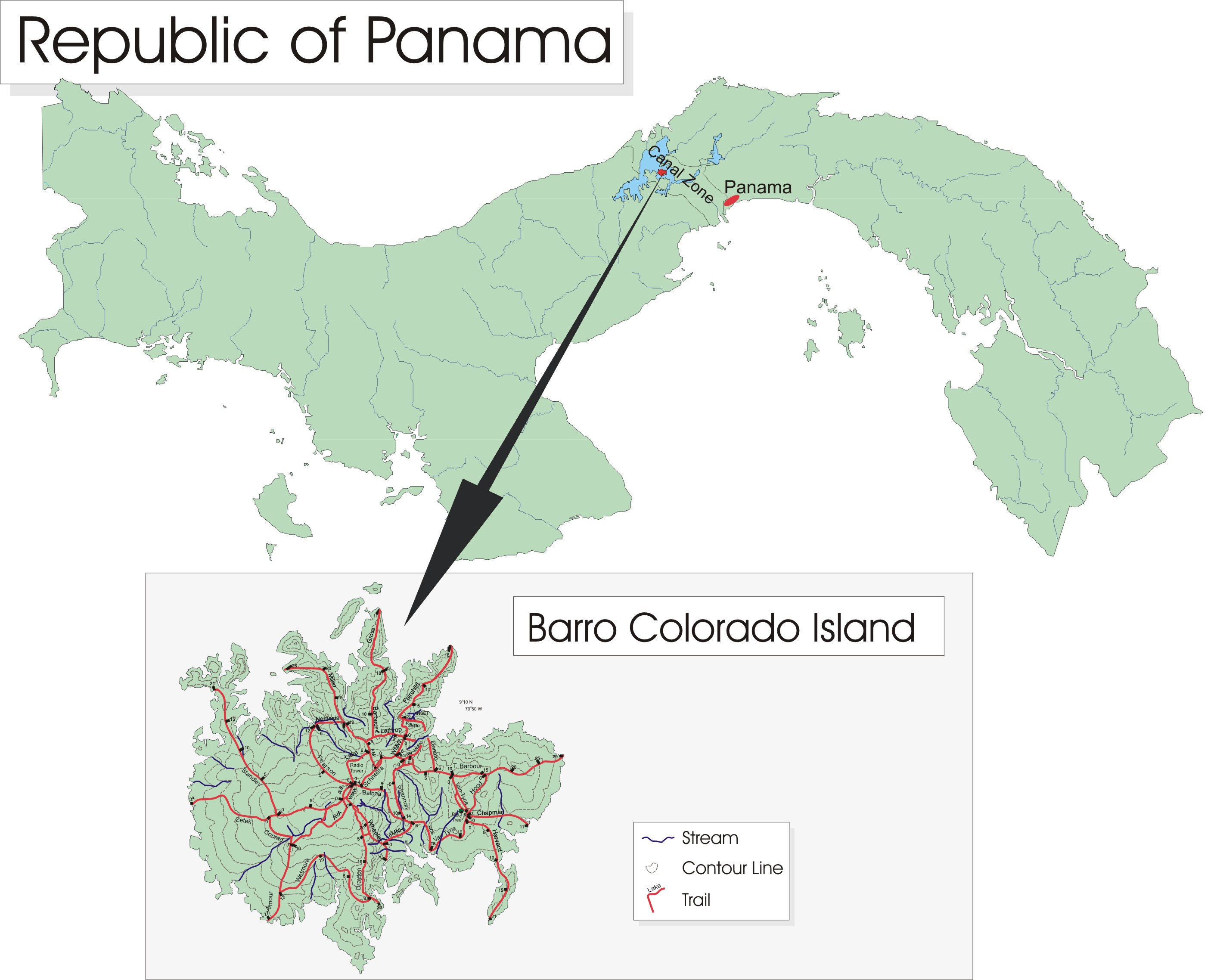 Isla Barro Colorado en Panamá