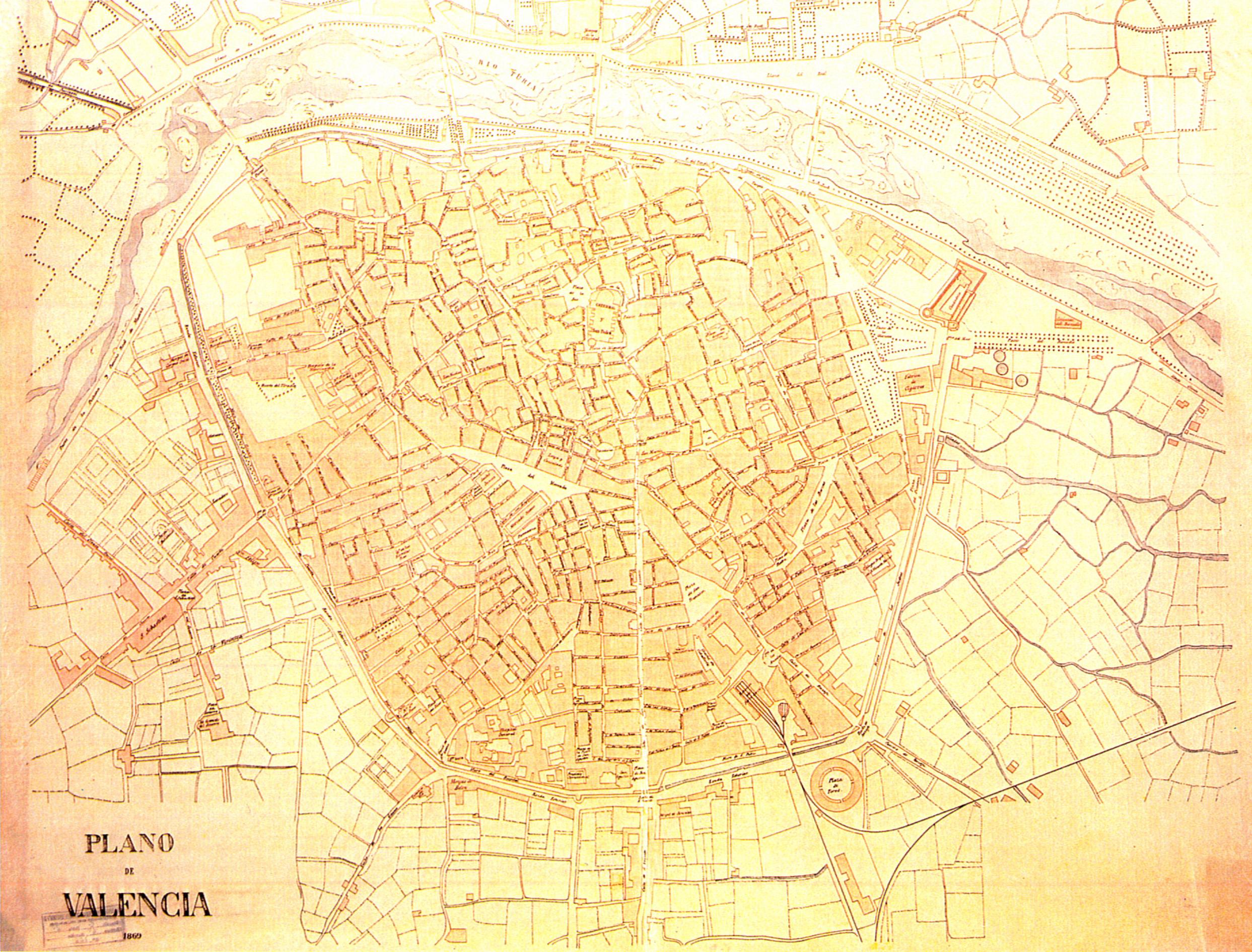 Plano de Valencia 1869