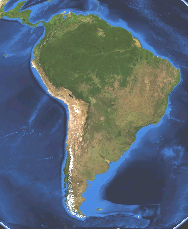 América del Sur, también llamada Sudamérica o Suramérica