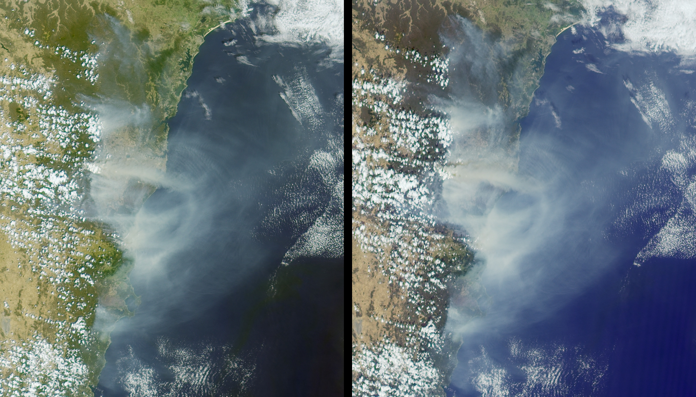 Capa de humo cubre Nueva Gales del Sur, Australia