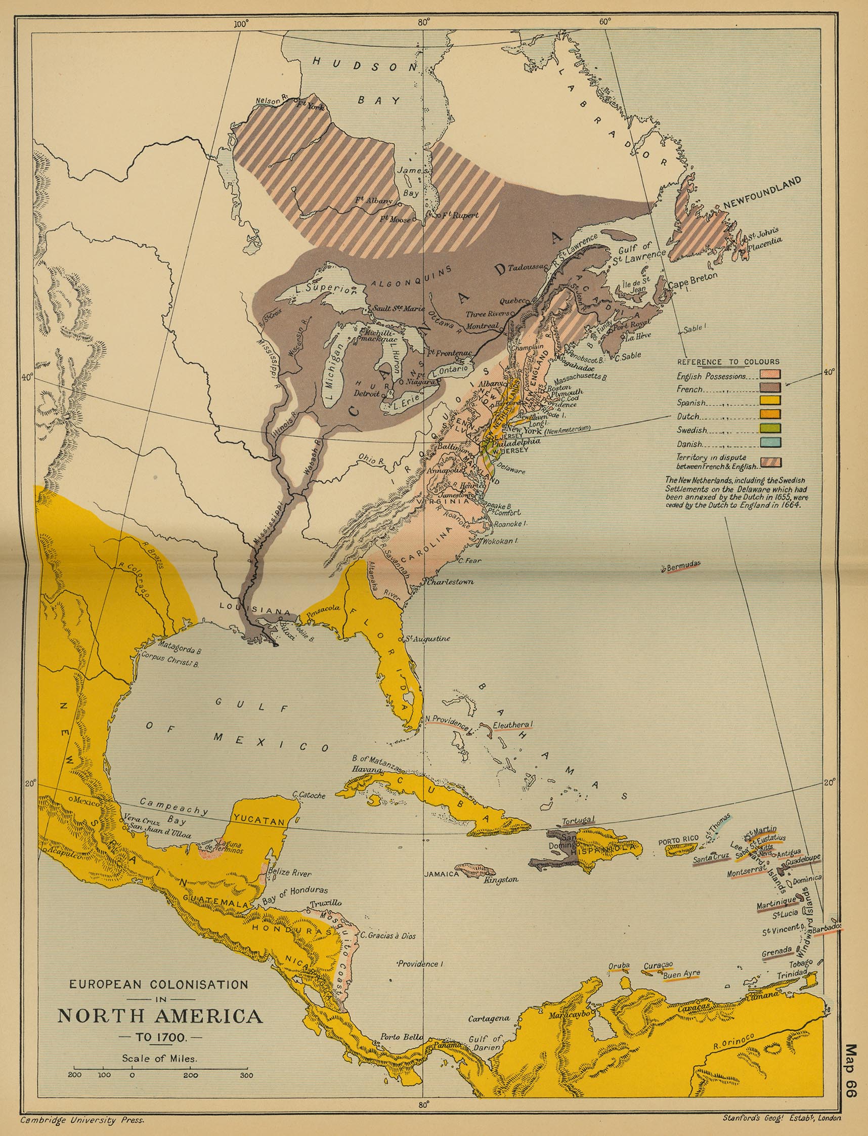 Colonización europea en América del Norte hasta 1700