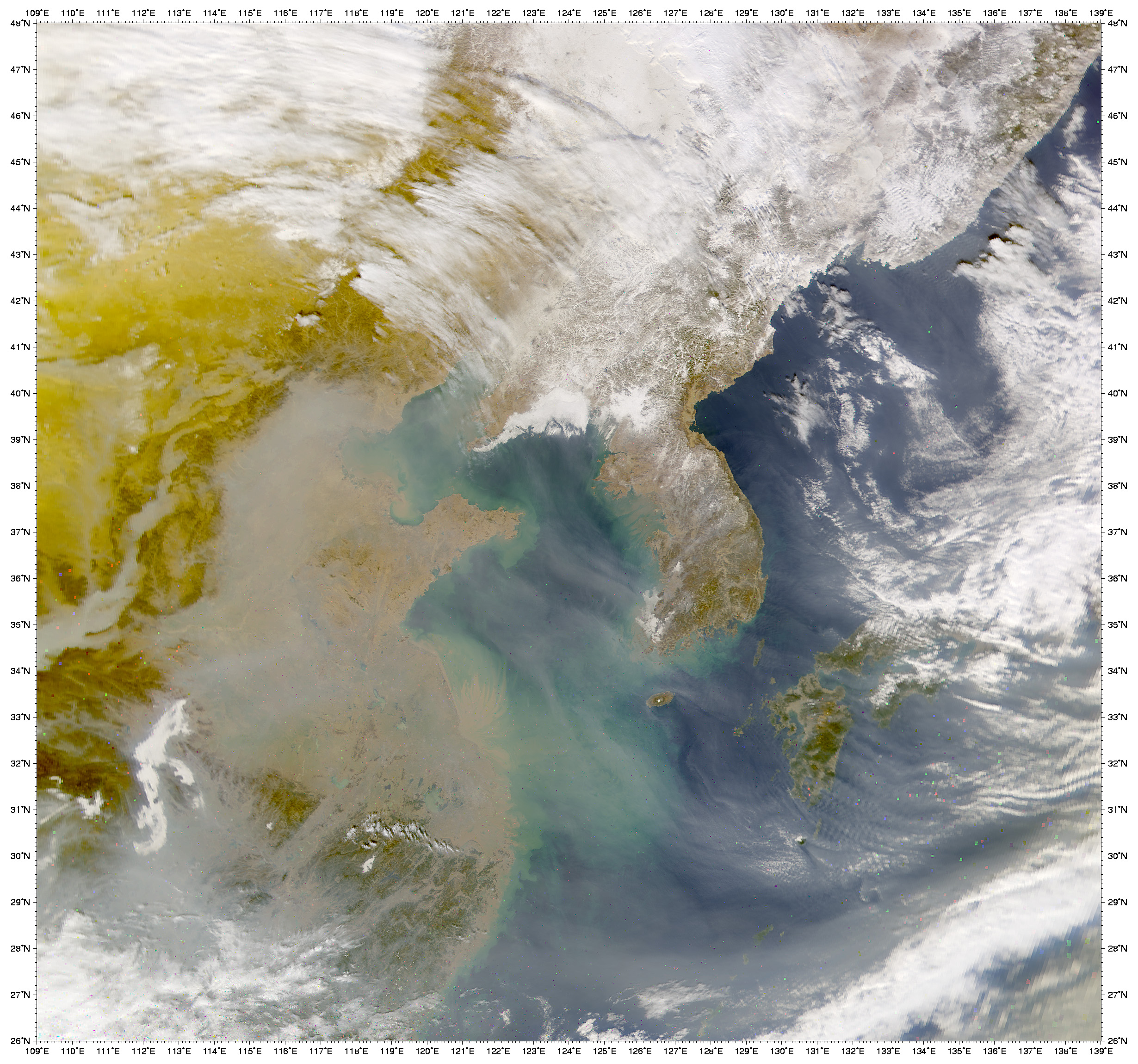 Contaminación atmosférica oscurece la costa de China