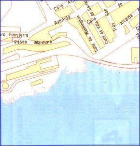 Coruña City Map, Spain