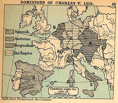 Dominios de Carlos V en Europa 1519